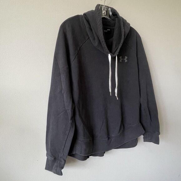 Under Armour Loose Fit Cowl Neck Sweatshirt Women's Medium Black Style 1316164 - Picture 3 of 8